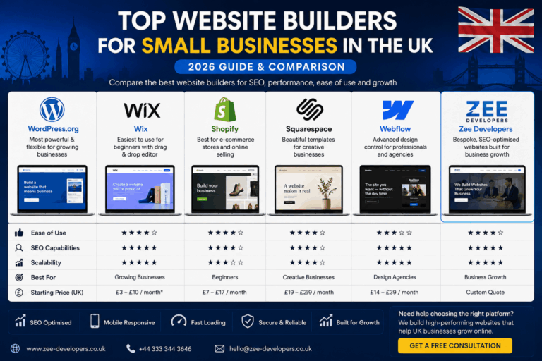 Top Website Builders for Small Businesses in the UK (2026 Guide)